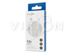 Кабель USB VIXION (K2c) Type-C (20см) (белый)