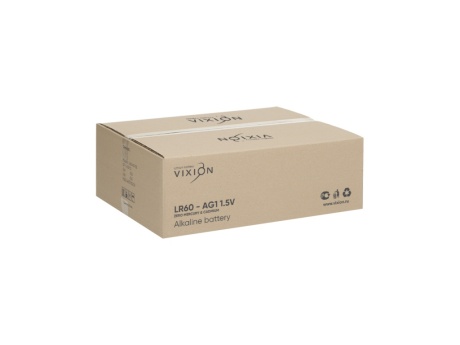 Батарейка Vixion алкалиновая пуговичная LR60-AG1 (блистер 1шт)