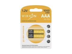 Аккумуляторная батарейка Vixion AAA, 1000 мАч (блистер 2шт)