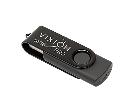 Накопитель USB Flash 64GB 2.0 VIXION PRO Black Twist (черный)