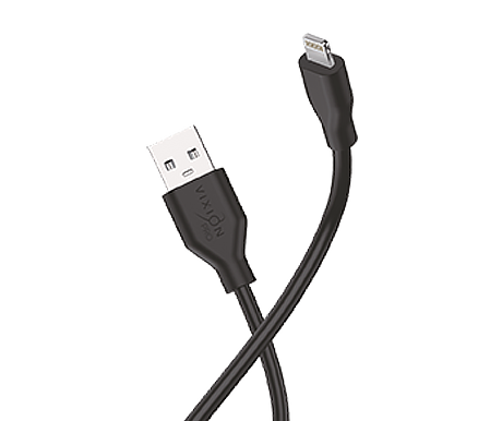 Кабель USB VIXION PRO (VX-02i) для iPhone Lightning 8 pin (2м) (черный)