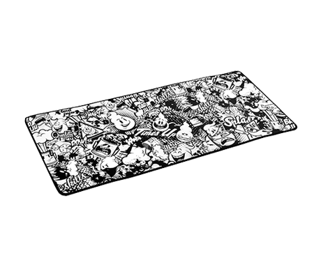 Коврик для мышки Vixion MP22 300x700x3 мм Граффити (черно/белый)