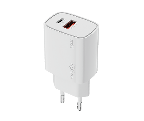 СЗУ VIXION PRO VH-15 (1-USB 30W/1-Type-C PD 35W) 35W max (белый)