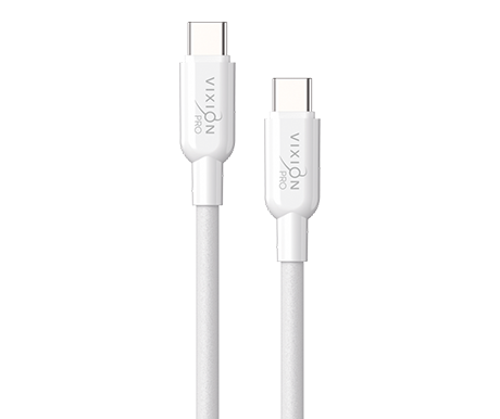 Кабель Type-C VIXION PRO (VX-28c) Type-C 60W силиконовый (1м) (белый)