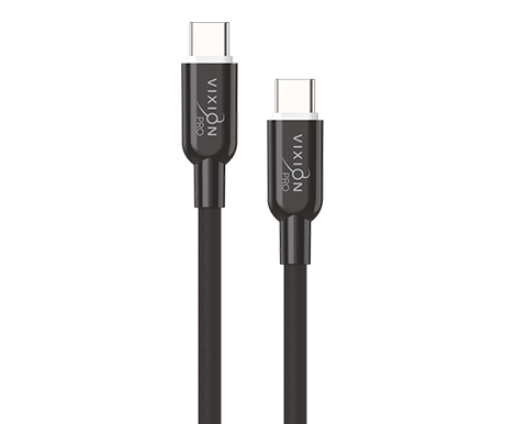 Кабель Type-C VIXION PRO (VX-28c) Type-C 60W силиконовый (1м) (черный)