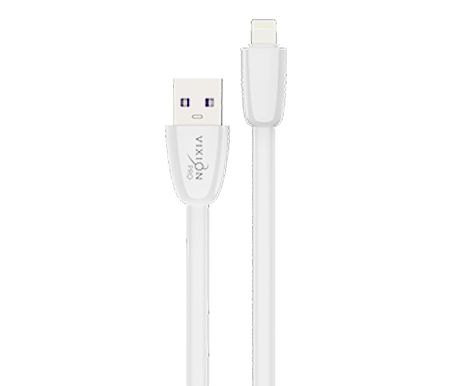 Кабель USB VIXION PRO (VX-12i) для iPhone Lightning 8 pin силиконовый (1м) (белый)