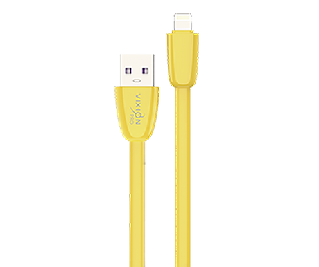 Кабель USB VIXION PRO (VX-12i) для iPhone Lightning 8 pin силиконовый (1м) (желтый)