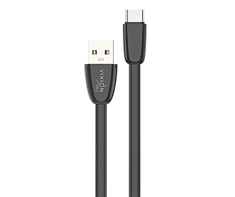 Кабель USB VIXION PRO (VX-12c) Type-C силиконовый (1м) (черный)