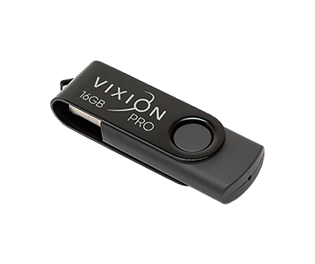 Накопитель USB Flash 16GB 2.0 VIXION PRO Black Twist (черный)