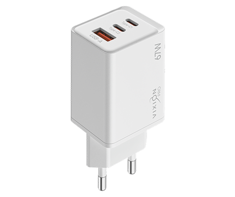 СЗУ VIXION PRO VH-16 (1-USB 18W/1-Type-C PD 67W/2-Type-C PD 20W) 67W max (белый)