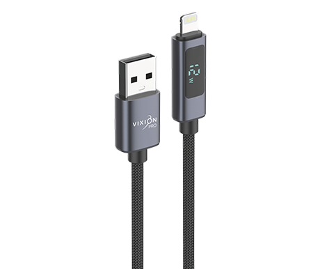 Кабель USB VIXION PRO (VX-23i) Lightning 8 pin (1м) (серый)