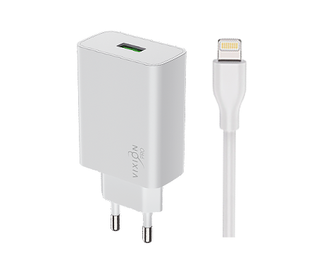 СЗУ VIXION PRO VH-02i (1-USB/2.4A) + Lightning кабель (1м) (белый)