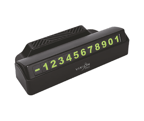 Автовизитка VIXION PRO VR-14 с подставкой под телефон (черный)