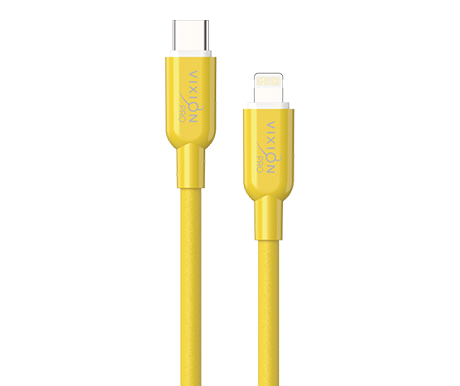 Кабель Type-C VIXION PRO (VX-28i) Lightning 20W силиконовый (1м) (желтый)