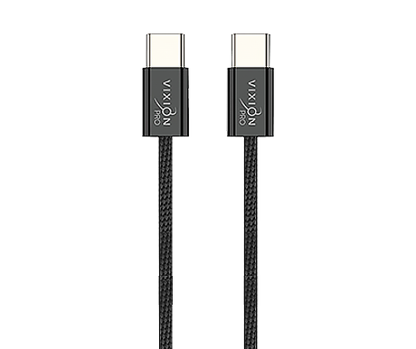 Кабель Type-C VIXION PRO (VX-06c) Type-C 60W текстильный (1м) (черный)