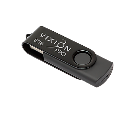 Накопитель USB Flash 8GB 2.0 VIXION PRO Black Twist (черный)