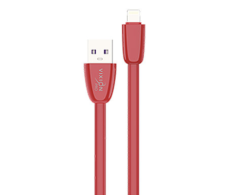 Кабель USB VIXION PRO (VX-12i) для iPhone Lightning 8 pin силиконовый (1м) (красный)