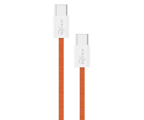 Кабель Type-C VIXION PRO (VX-06c) Type-C 60W текстильный (1м) (оранжевый)