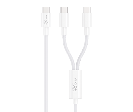 Кабель Type-C VIXION PRO (VX-18) Type-C+Type-C (1.2м) (белый)