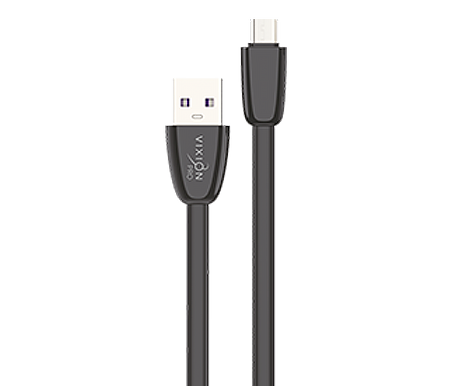 Кабель USB VIXION PRO (VX-12m) microUSB силиконовый (1м) (черный)