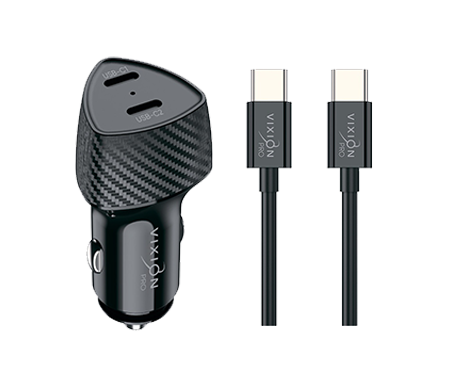 АЗУ VIXION PRO VU-13c (2-Type-C PD 20W) 20W max + Type-C кабель (1м) (черный)