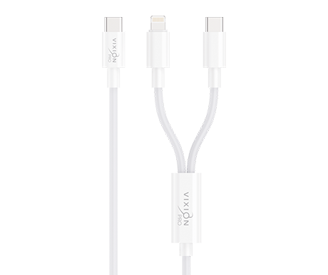Кабель Type-C VIXION PRO (VX-19) Type-C+Lightning (1.2м) (белый)