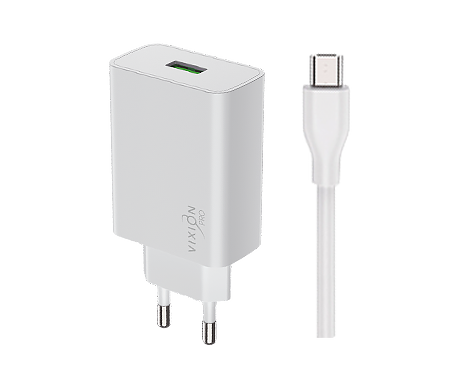 СЗУ VIXION PRO VH-02m (1-USB/2.4A) + Micro USB кабель (1м) (белый)