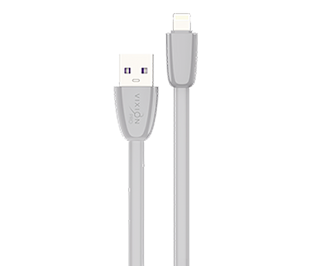 Кабель USB VIXION PRO (VX-12i) для iPhone Lightning 8 pin силиконовый (1м) (серый)
