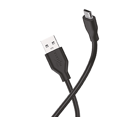 Кабель USB VIXION PRO (VX-02m) microUSB (1м) (черный)