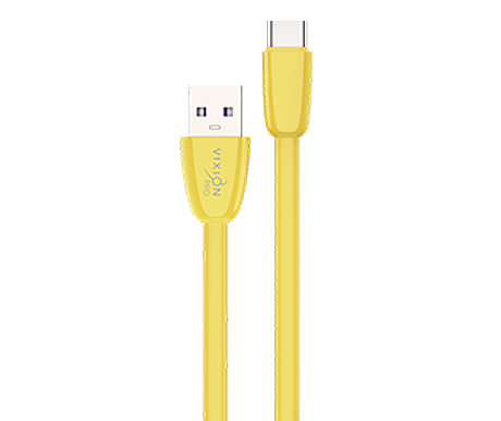 Кабель USB VIXION PRO (VX-12c) Type-C силиконовый (1м) (желтый)