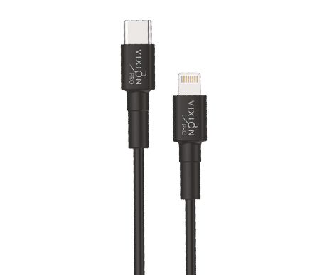 Кабель Type-C VIXION PRO (VX-21i) Lightning 20W (1м) (черный)