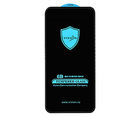 Защитное стекло 6D для Xiaomi Redmi Note 13 (черный) (VIXION)