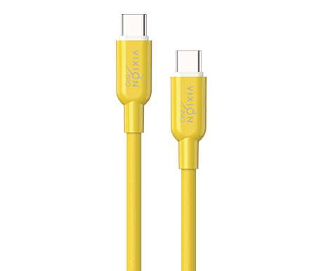 Кабель Type-C VIXION PRO (VX-28c) Type-C 60W силиконовый (1м) (желтый)