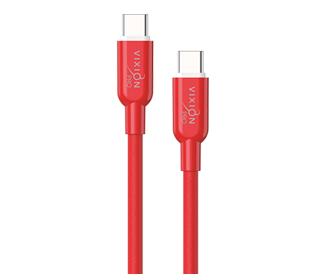 Кабель Type-C VIXION PRO (VX-28c) Type-C 60W силиконовый (1м) (красный)
