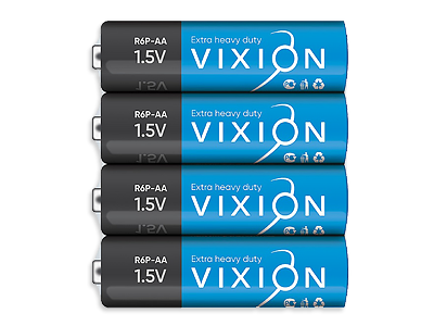 Батарейка Vixion солевая R6P-AA (в пленке)