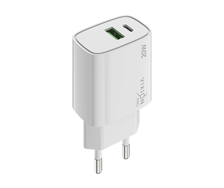 СЗУ VIXION PRO VH-14 (1-USB 18W/1-Type-C PD 20W) 20W max (белый)