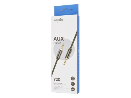 Кабель AUX VIXION (Y-20) 2 x Jack 3,5 (M) (1м) (черный)