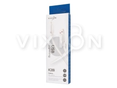 Кабель USB VIXION (K28i) 3,5A для iPhone Lightning 8 pin (1м) (белый)