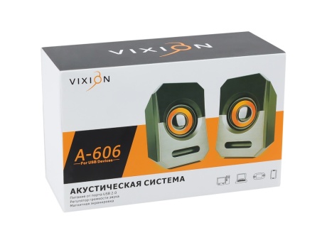 Колонки для компьютера VIXION A-606 (черно/серебро)