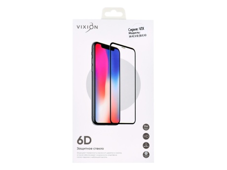 Защитное стекло 6D для Xiaomi Mi 9 SE (черный) (VIXION)