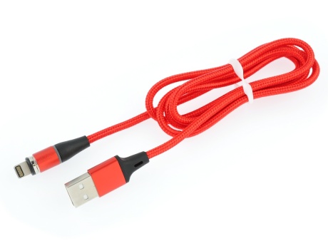 Кабель USB VIXION (K30) Lightning/micro/type-c (1м) магнитный (красный)