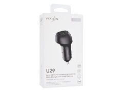 АЗУ VIXION Special Edition U29 Fast Charger 3.0 (1-USB 3A/1-Type-C Power Delivery) 45W (черный)