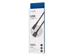 Кабель USB VIXION (K27c) Type-C (1м) (черный)