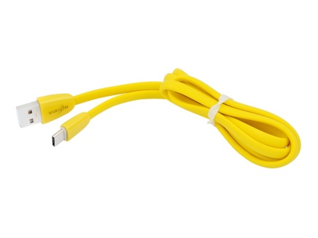 Кабель USB VIXION (K12c) Type-C (1м) силиконовый (желтый)
