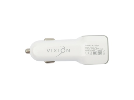 АЗУ VIXION U22 (2-USB/2.1A) длинный блок (белый)