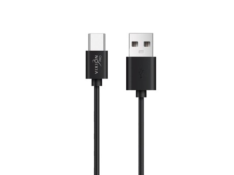 Кабель USB VIXION PRO (VX-04c) Type-C (1м) длинный коннектор (черный)
