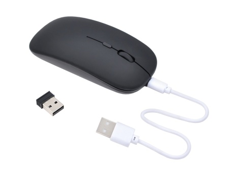 Мышь беспроводная аккумуляторная с бесшумным нажатием VIXION M27 (черный)