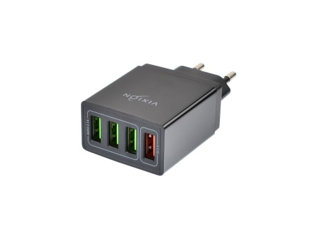 СЗУ VIXION H6 (1-USB QC 3.0/3-USB 2A) (черный)