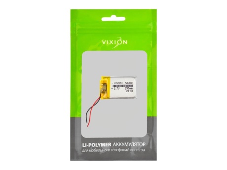 Аккумулятор универсальный 50х20х30 mm 250mAh (3,7V Li-Pol) (Vixion)