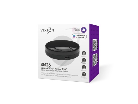 Умный пульт ДУ Vixion SM26 с датчиком температуры и влажности (черный)